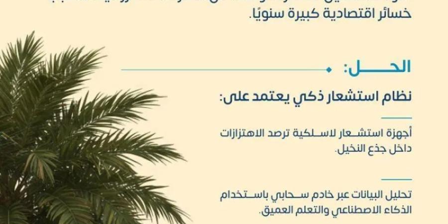 جامعة الأمير سلطان تحصد براءة اختراع للكشف المبكر عن سوسة النخيل الحمراء باستخدام الذكاء الاصطناعي - خبر صح