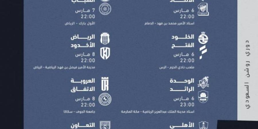 دوري روشن: غدًا.. الهلال X الفيحاء .. النصر X الشباب .. والأهلي X الخليج - خبر صح