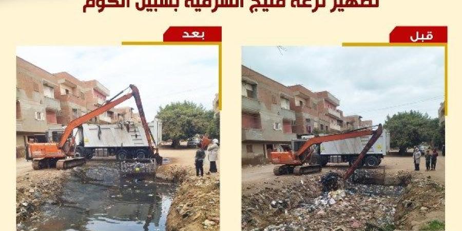 محافظ المنوفية: رفع 15 ألف طن مخلفات الترع خلال فبراير - خبر صح